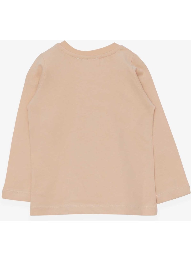 Boys Long Sleeve T-Shirt Teddy Bear Printed Beige (1.5 Years)