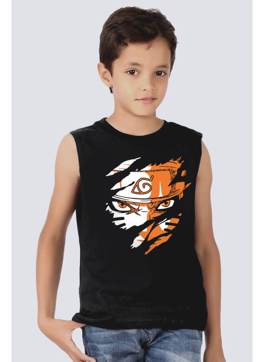 Hard Naruto Black Short Sleeve Boys T-Shirt