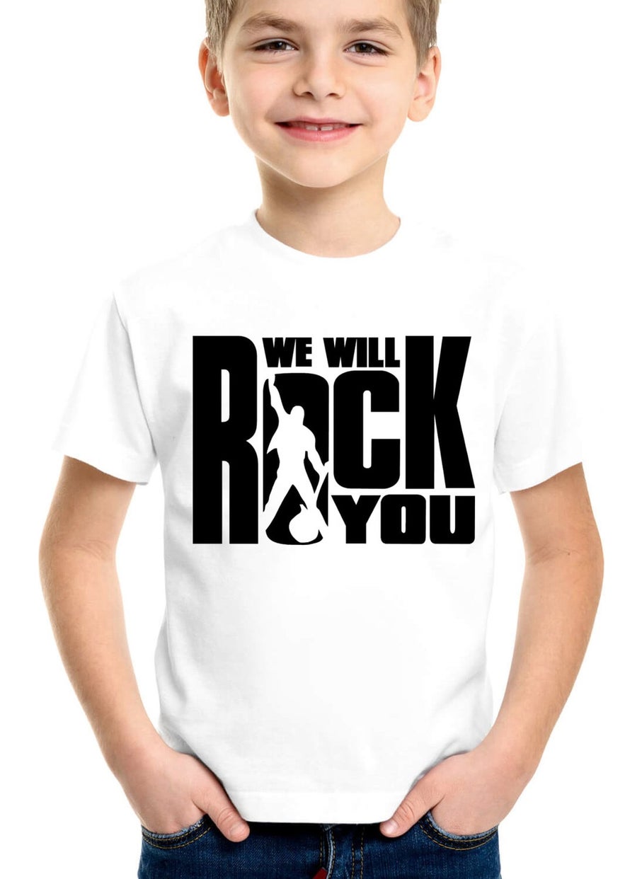 Just Rock You White Short Sleeve Girls Boys Unisex Kids T-Shirt
