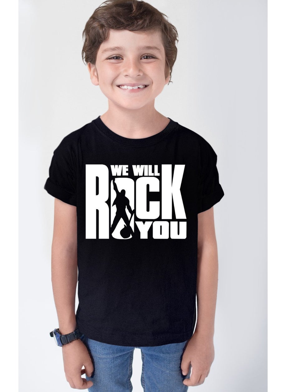 Just Rock You Black Short Sleeve Girls Boys Unisex Kids T-Shirt