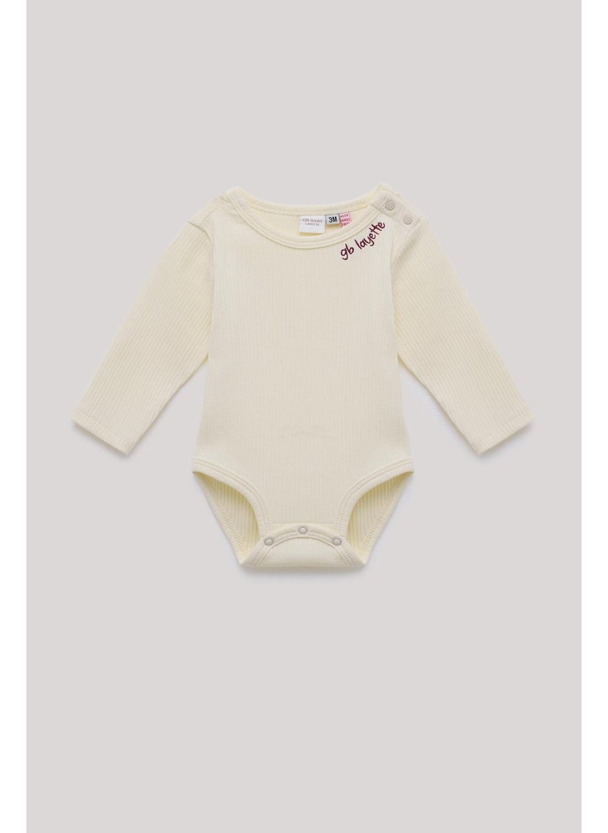 Bg Store Baby Boy Ecru Bodysuit