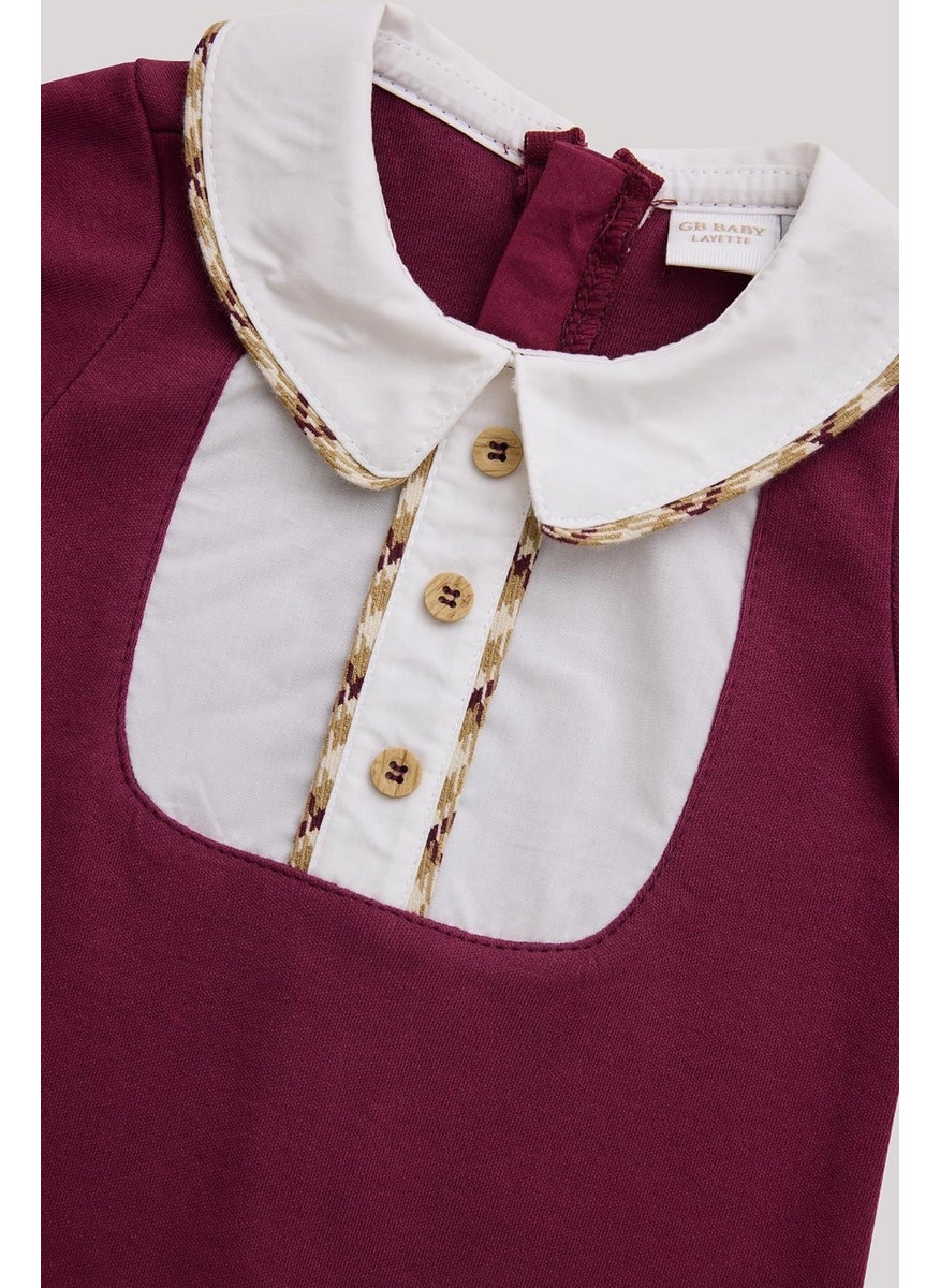 Bg Store Baby Boy Burgundy Overalls