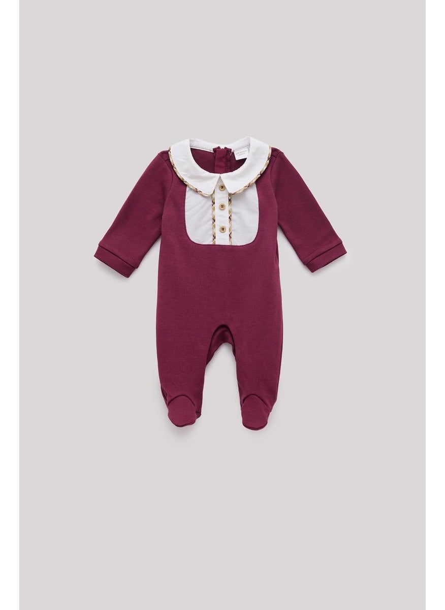 Bg Store Baby Boy Burgundy Overalls