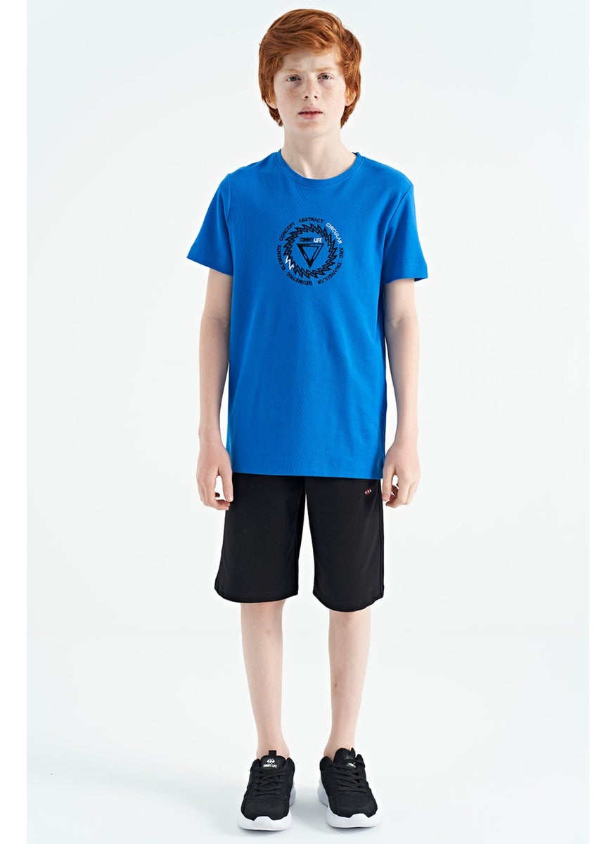 Saks Embroidery Detailed O Neck Standard Pattern Boy T-Shirt - 11115