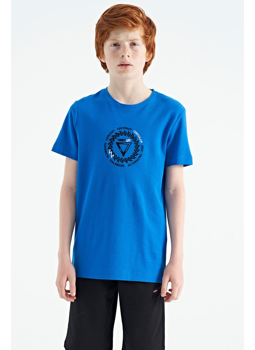 Saks Embroidery Detailed O Neck Standard Pattern Boy T-Shirt - 11115