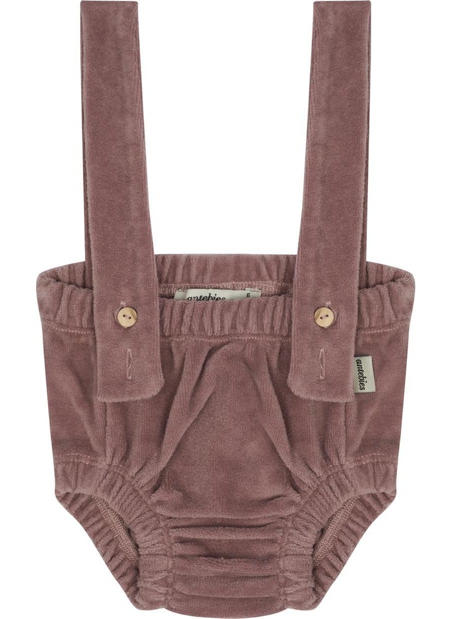 Dusty Rose Velvet Strappy Bodysuit