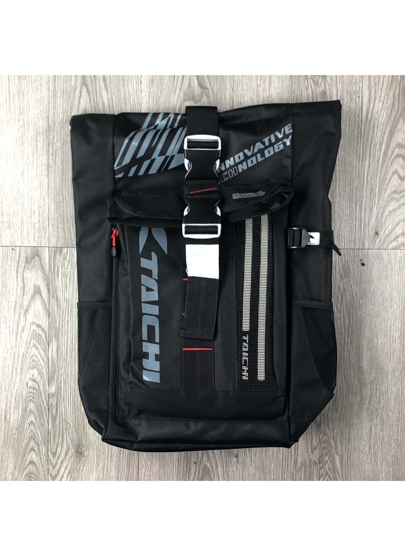 Waterproof Motorcycle Backpack with LED Black