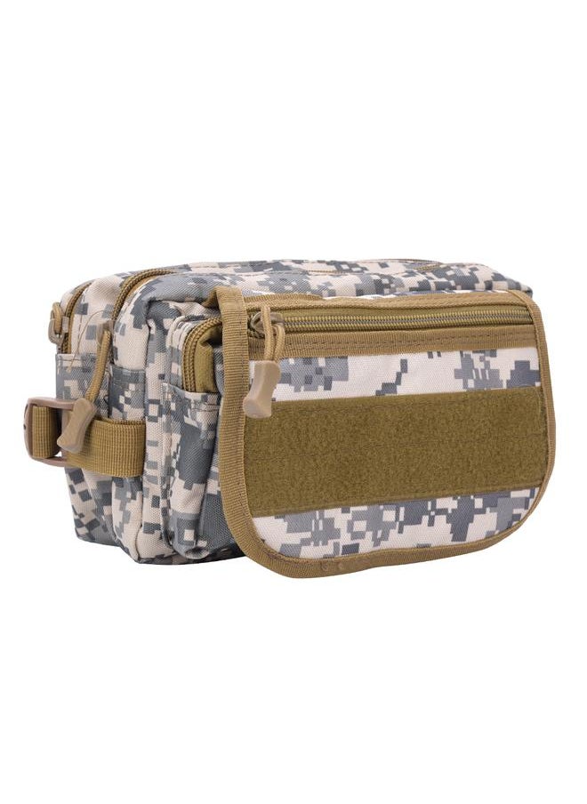 Oxford Cloth Outdoor Sport Waist Bag for Cycling Mountain Climbing Fishingcamouflage gray