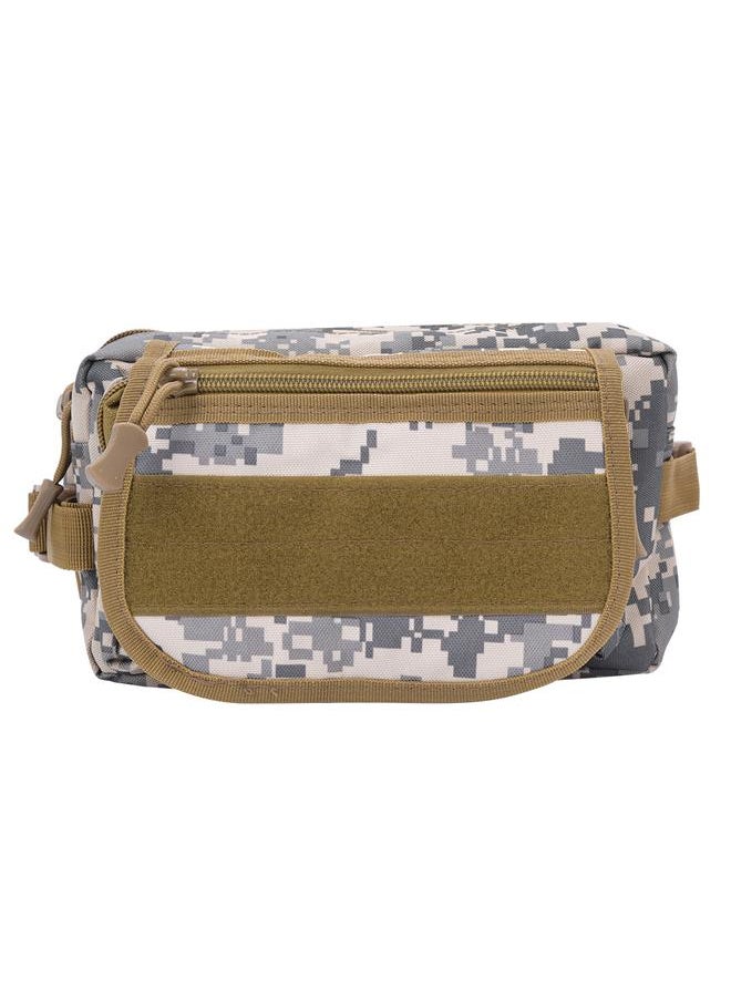 Oxford Cloth Outdoor Sport Waist Bag for Cycling Mountain Climbing Fishingcamouflage gray