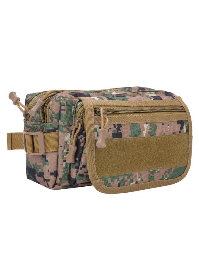 Oxford Cloth Outdoor Sport Waist Bag for Cycling Mountain Climbing Fishingcamouflage green