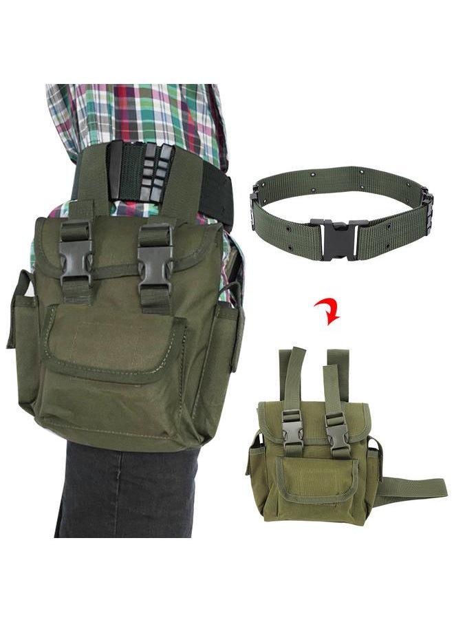 Outdoor Nylon Tactics Sport Thigh Leg Bag Shoulder Hip Package for Hiking Camping