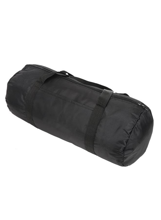 Polyester Sport One Shoulder Travel Package Cylinder Bag for Workout Training Black
