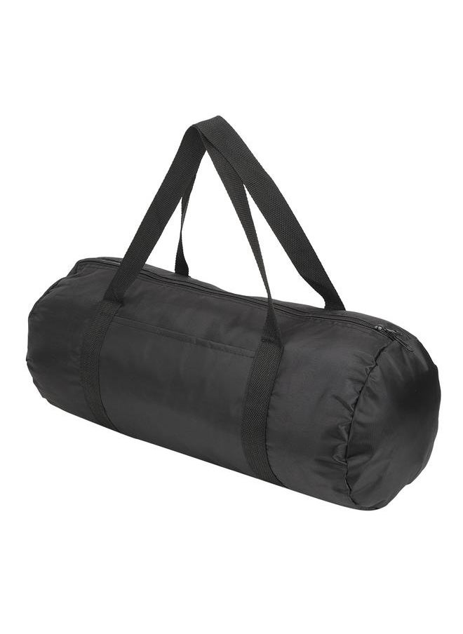 Polyester Sport One Shoulder Travel Package Cylinder Bag for Workout Training Black