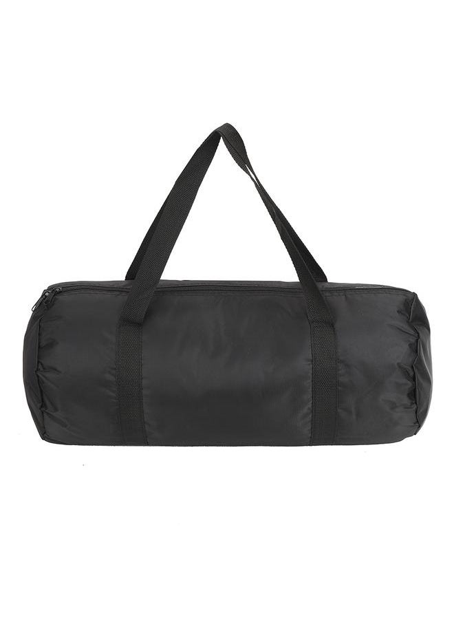 Polyester Sport One Shoulder Travel Package Cylinder Bag for Workout Training Black