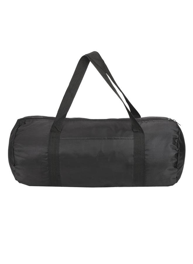 Polyester Sport One Shoulder Travel Package Cylinder Bag for Workout Training Black