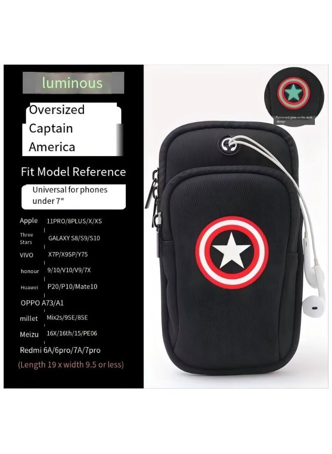 Multifunctional Phone Arm Band Gym Phone Holder Phone Arm Case Running Band Outdoor Running Bag Waterproof Riding Bag Women Men Sport Bag Arm Bag Cellphone Pouch Wrist Bag Fitness Equipment 24*4*14cm