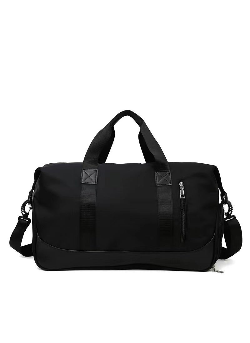 Yoga Swimming Fitness Bag Printed Logo Cross-border Shoe Warehouse Large Capacity Travel Bag Sleeve Tie Bar Fashion Storage Bag Black