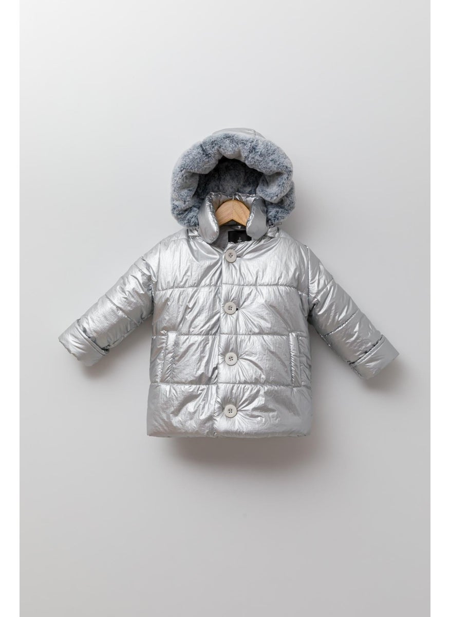 Hooded Water and Windproof Girl's Boy's Coat 13441