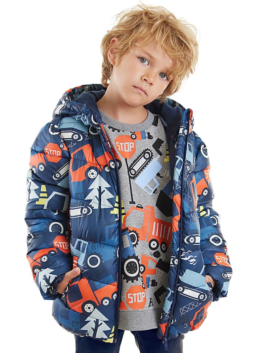 Cars Boy Water Repellent Hooded Coat