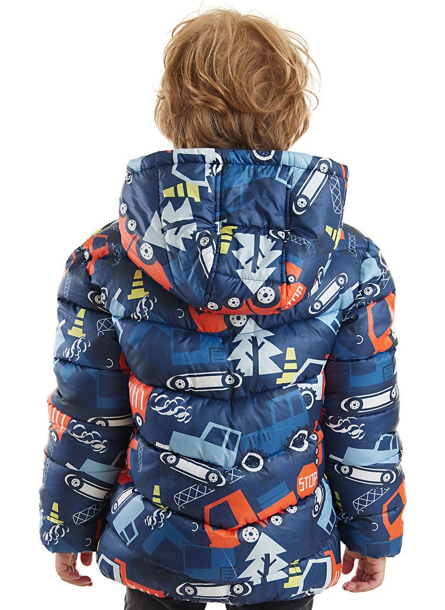 Cars Boy Water Repellent Hooded Coat