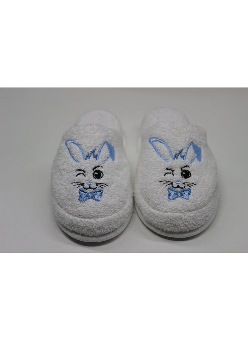 Rabbit Embroidery Children's Slippers Pool Bathroom Hotel Boys' House Slippers