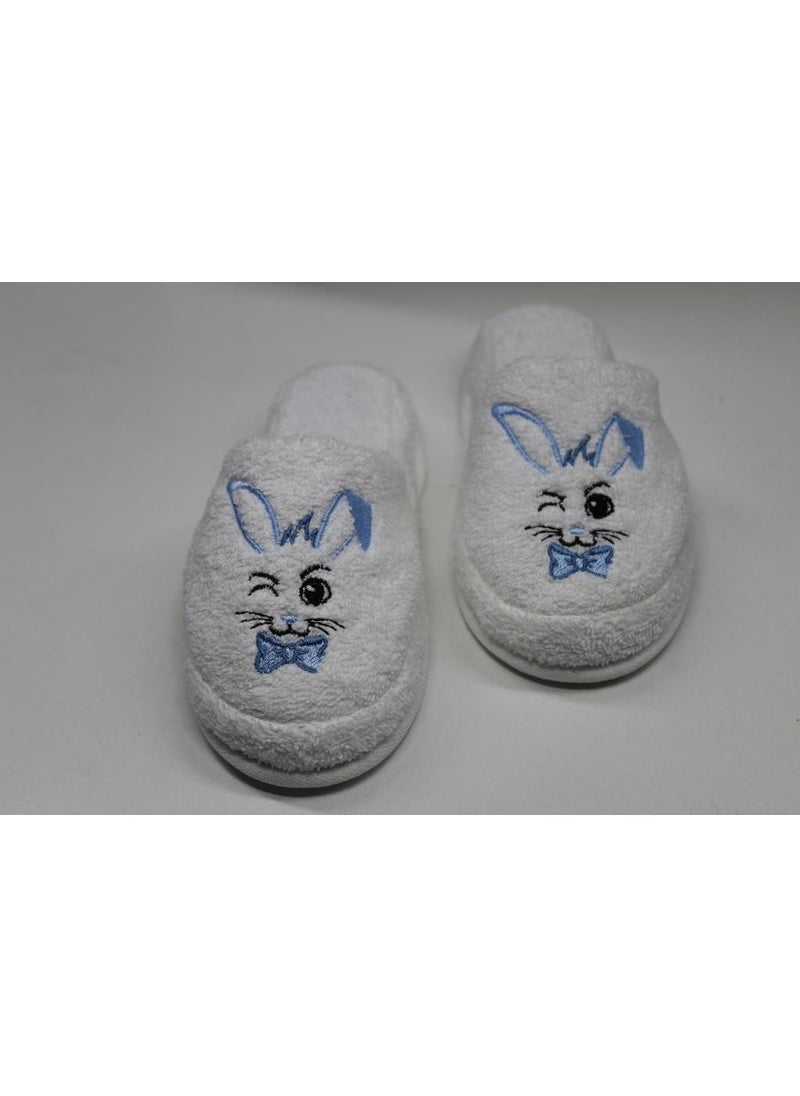 Rabbit Embroidery Children's Slippers Pool Bathroom Hotel Boys' House Slippers