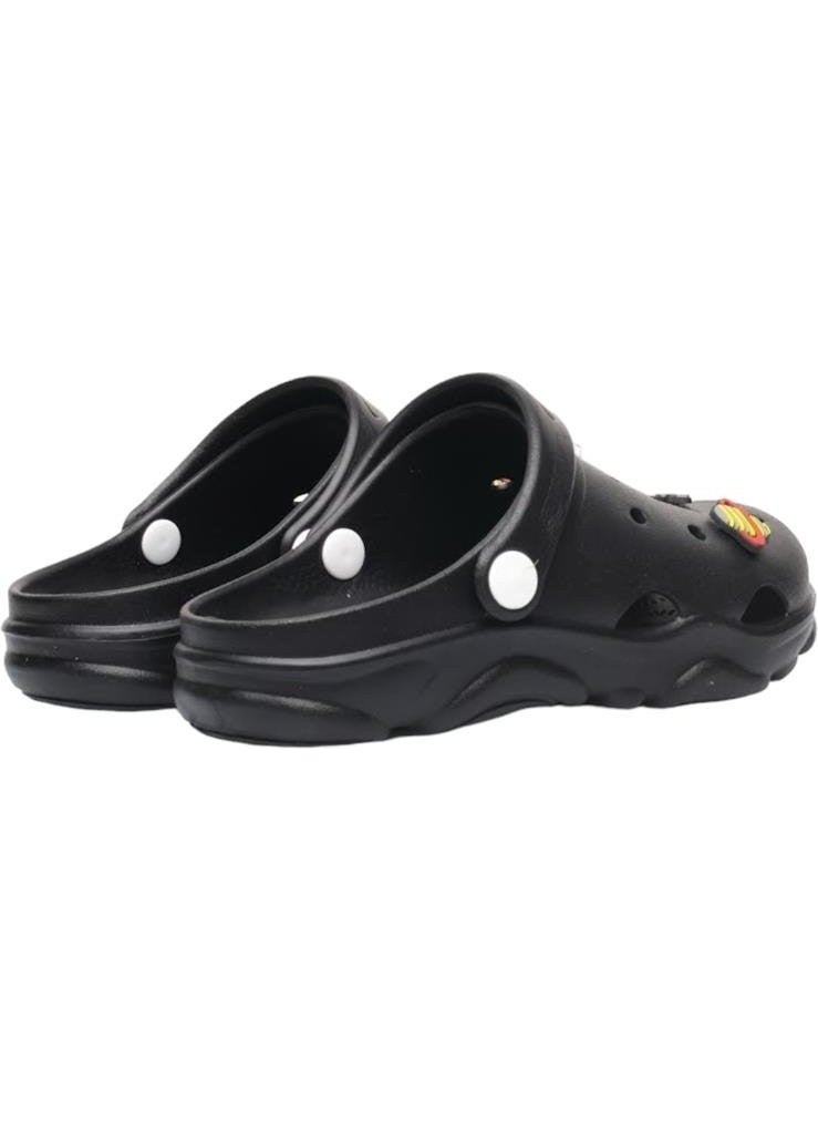 Non-Slip Sole Sea Beach Pool Kids Slippers Black