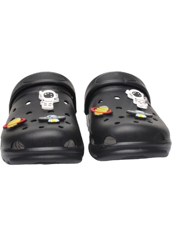 Non-Slip Sole Sea Beach Pool Kids Slippers Black
