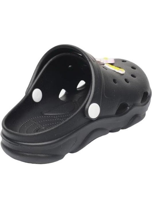 Non-Slip Sole Sea Beach Pool Kids Slippers Black