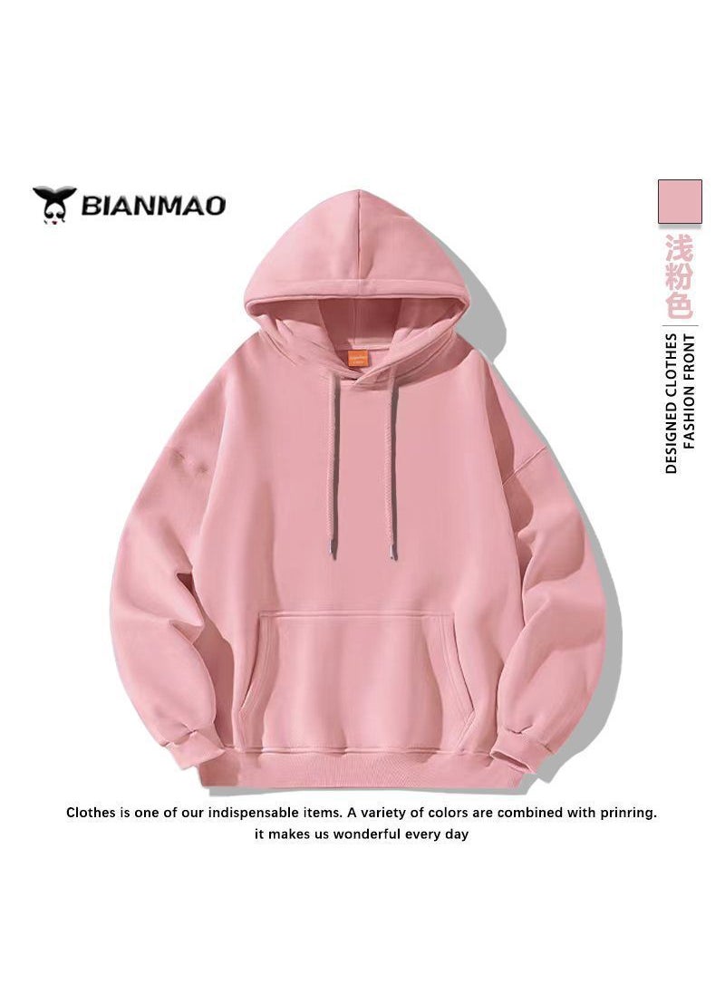2024 Vintage Dirty Purple Hoodie Autumn Winter Pink [thick silver fox velvet comfortable warm]]