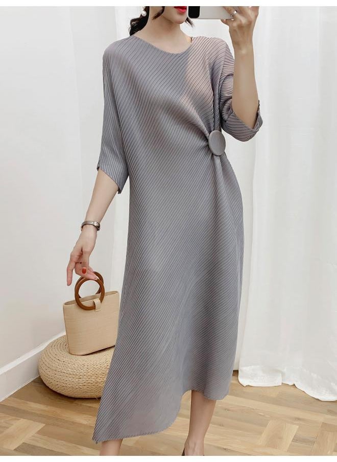 Pleated Dress Summer High-end Shenzhen Nanyou Explosions Women's Loose Plus Size Irregular Slimming Long Skirt