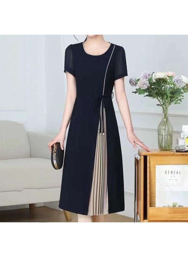 Fashionable And Elegant Dress Women's Summer New Middle-aged And Elderly Women's Mid-length Women's Slimming Skirt