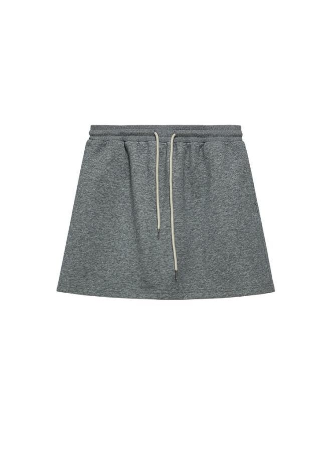 Plus Size Women's Spice Girl Gray Casual Sports Skirt High Waist Slim Look Straight Skirt Small Hip Skirt