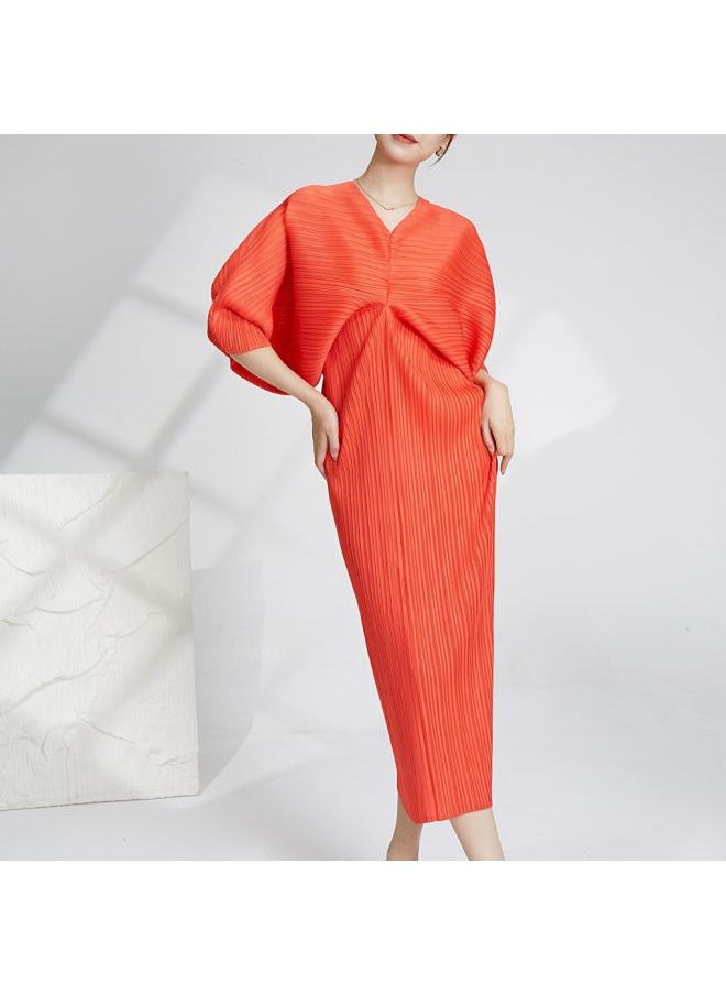 Large Size Flesh Covering Skirt Summer Women's Dress High-end European And American Women's Loose One-step Dress Dress