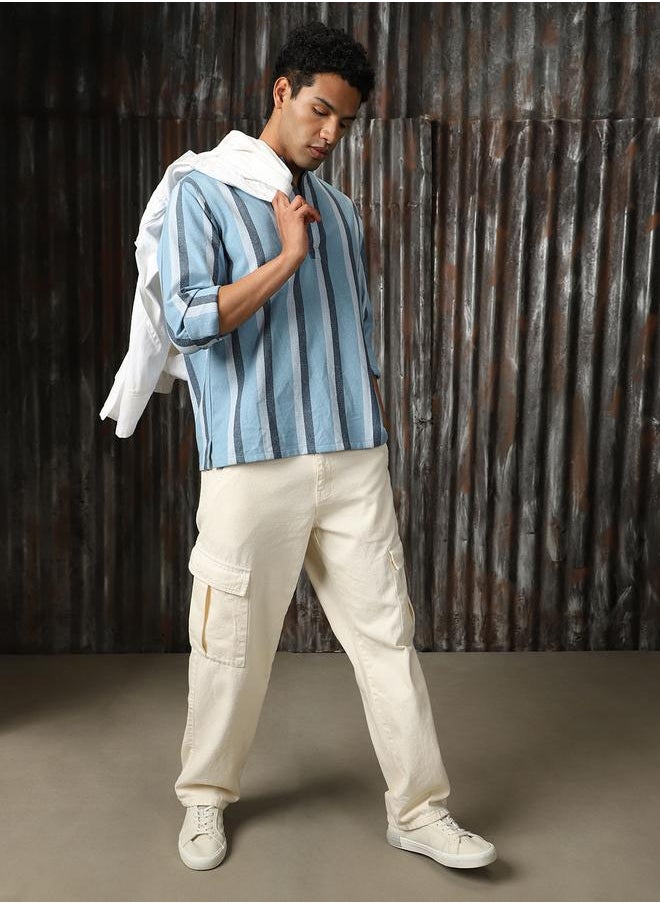 Men Relaxed Fit Striped Casual Shirt
