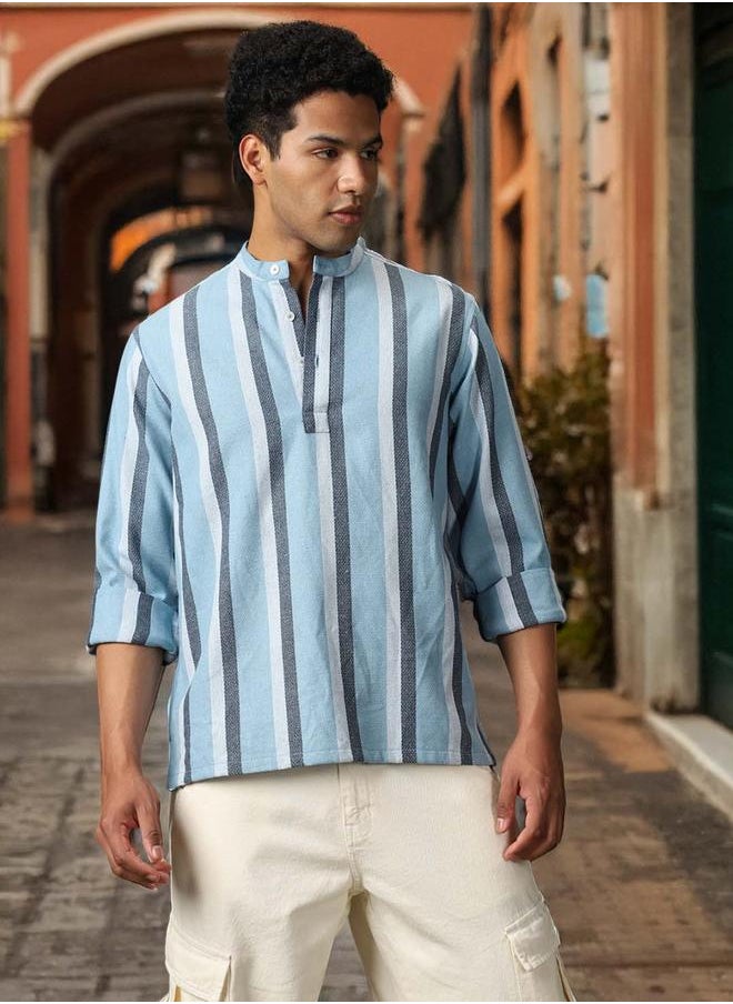 Men Relaxed Fit Striped Casual Shirt