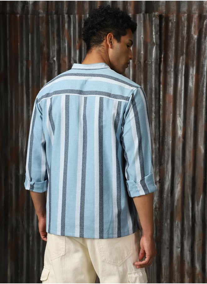 Men Relaxed Fit Striped Casual Shirt