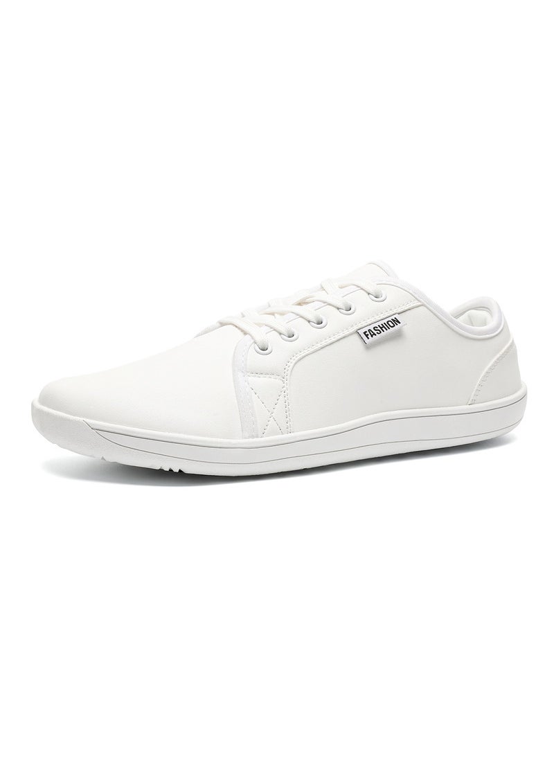 Unisex Casual Wide Leather Shoes White
