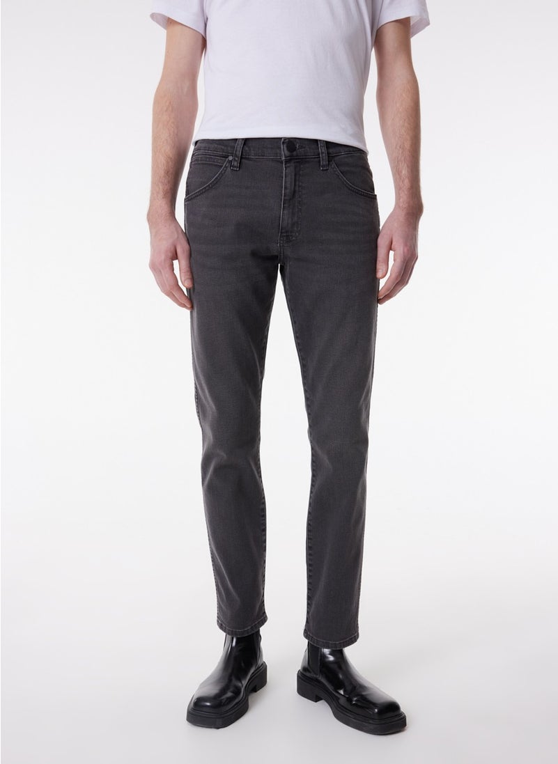 Slim Fit Slim Fit Low Waist Dark Gray Flexible Larston Jean Denim Jeans