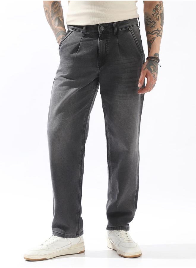 Men Comfort Relaxed Tappered Fit Mid-Rise Jeans