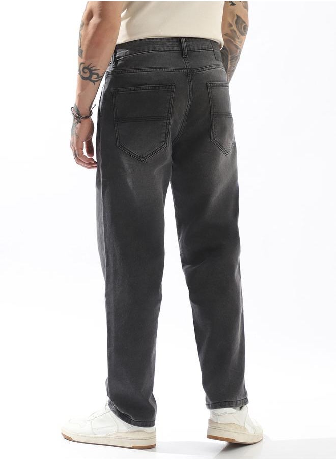 Men Comfort Relaxed Tappered Fit Mid-Rise Jeans