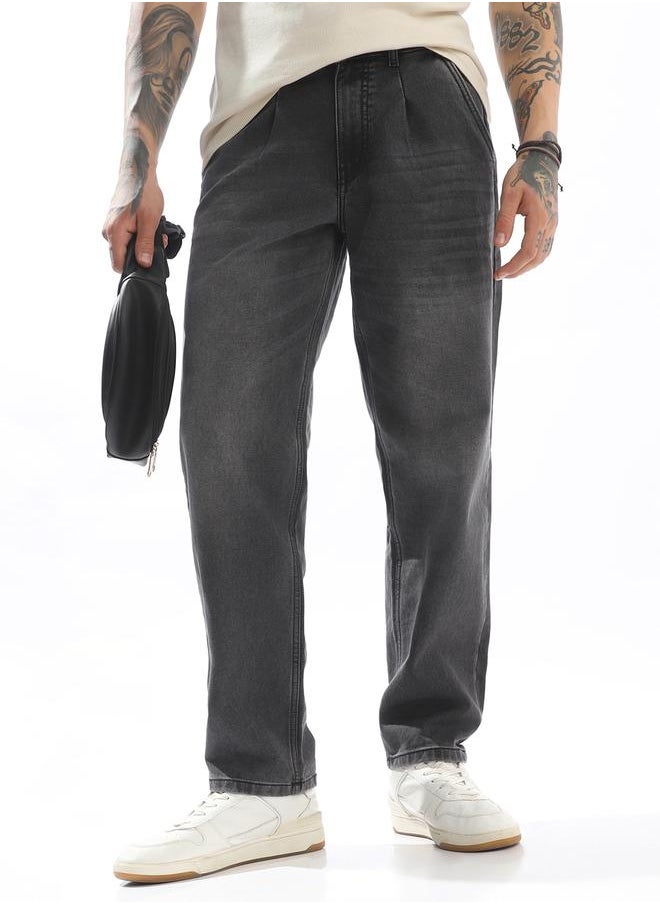 Men Comfort Relaxed Tappered Fit Mid-Rise Jeans