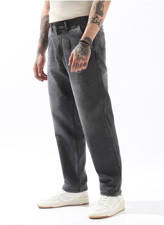 Men Comfort Relaxed Tappered Fit Mid-Rise Jeans
