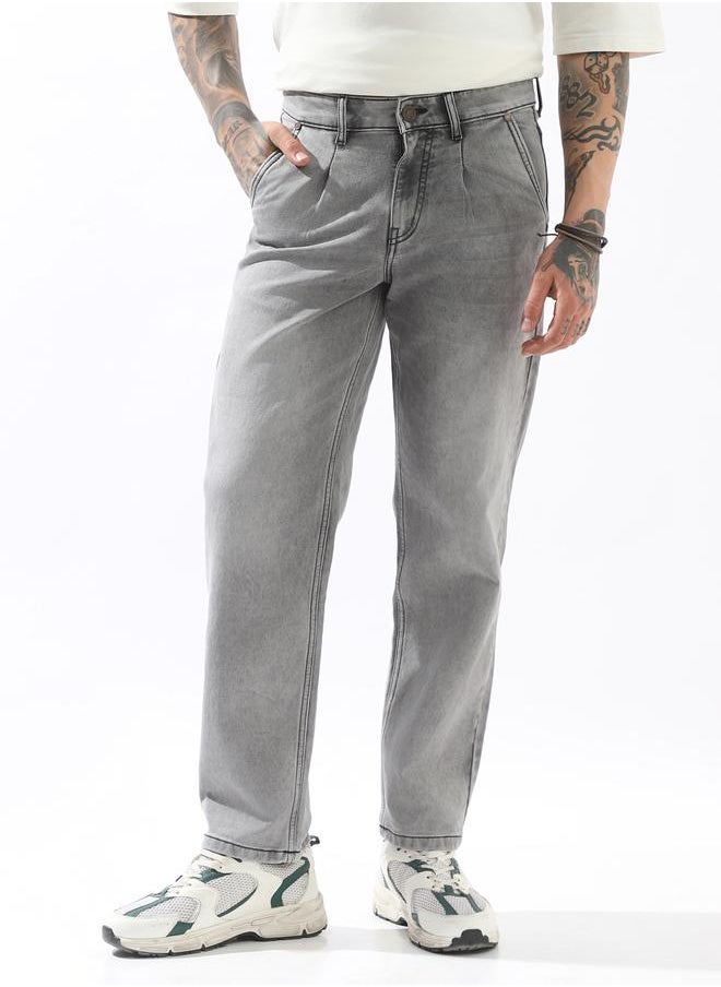 Men Comfort Relaxed Tappered Fit Mid-Rise Jeans