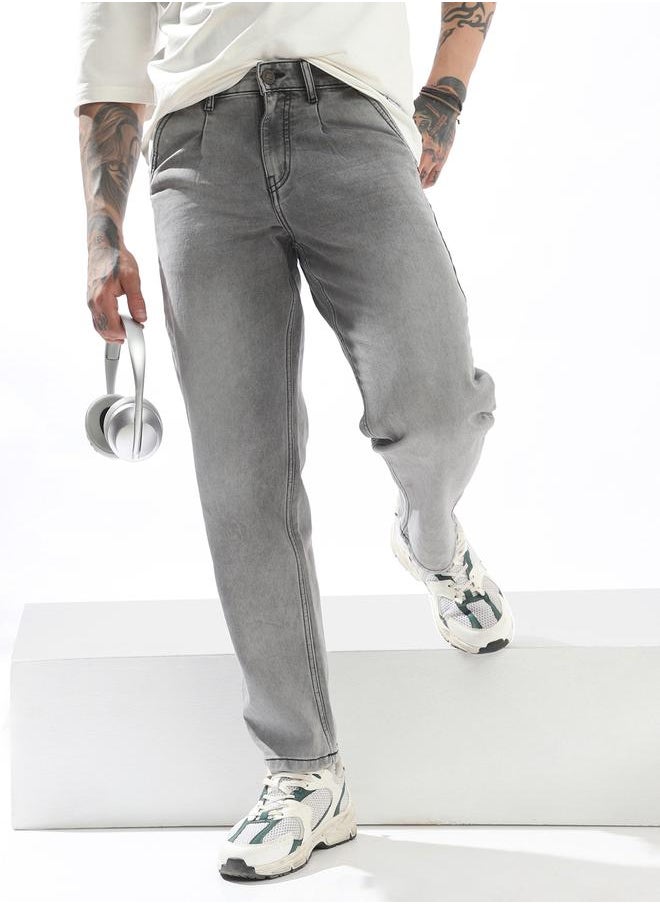 Men Comfort Relaxed Tappered Fit Mid-Rise Jeans