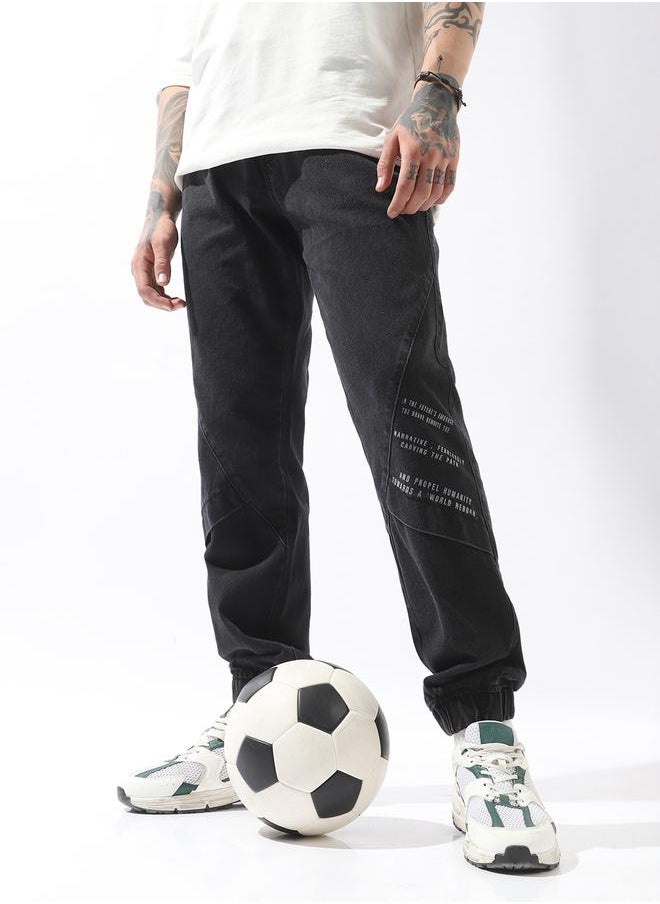 Men Comfort Straight Fit Mid-Rise Jeans Jogger
