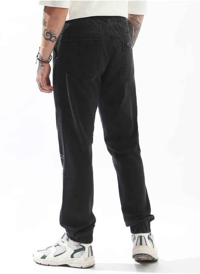 Men Comfort Straight Fit Mid-Rise Jeans Jogger