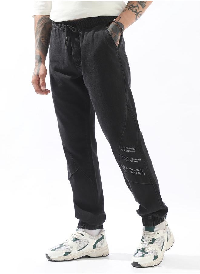 Men Comfort Straight Fit Mid-Rise Jeans Jogger