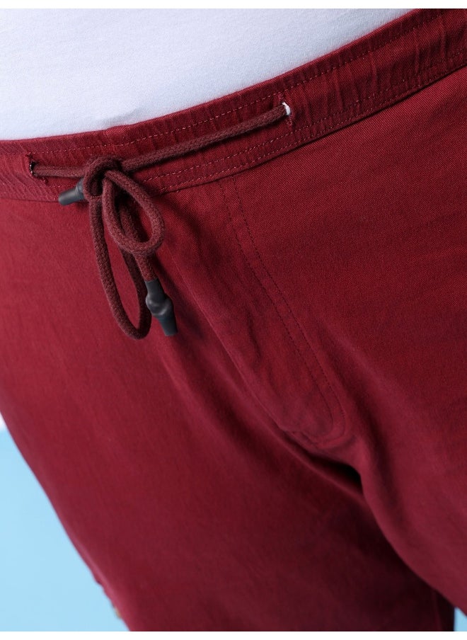 Rumba Red Men Plus Fit Casual Solid Regular Joggers