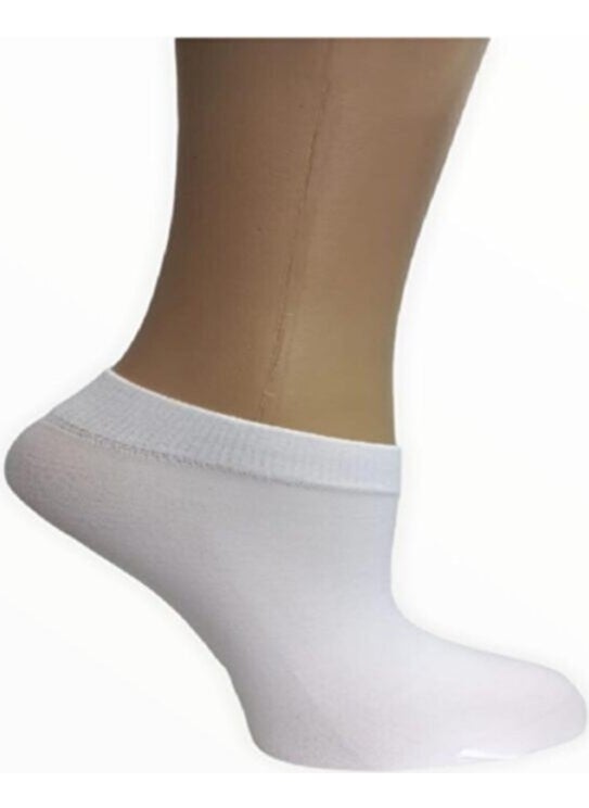 6 Pieces White Color Micro 50 Soft Booties Socks